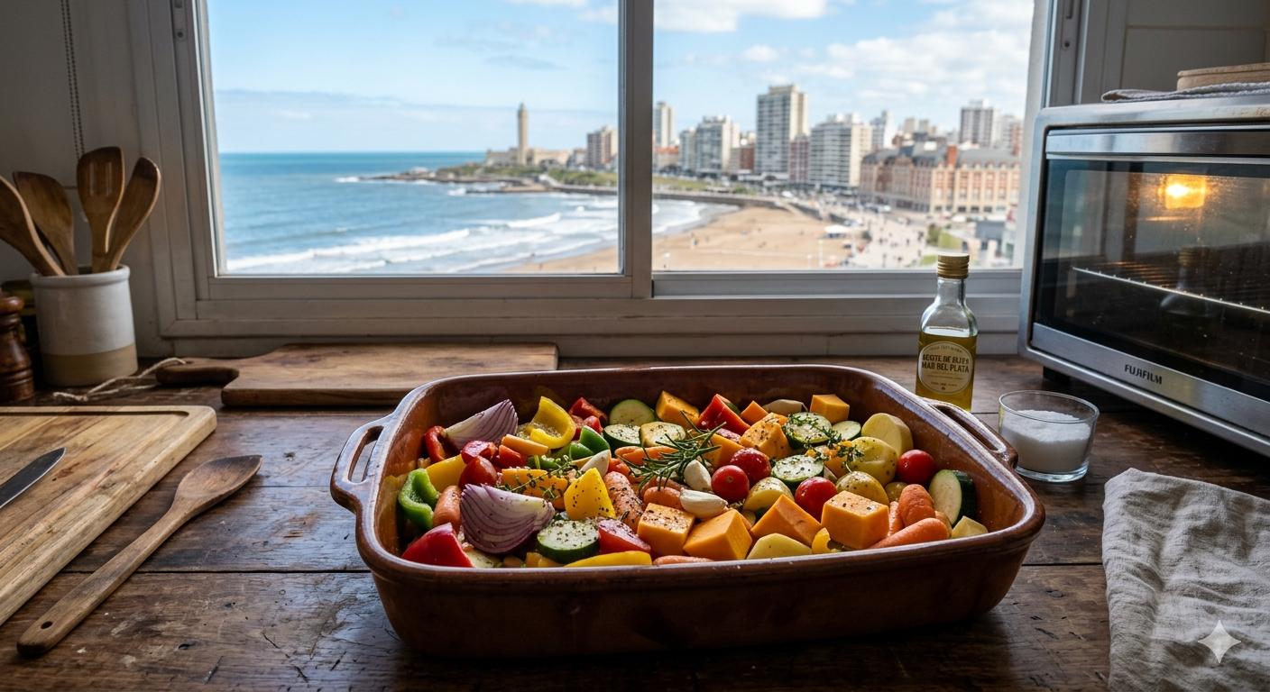 Verduras para horno listas para cocinar en Mar del Plata