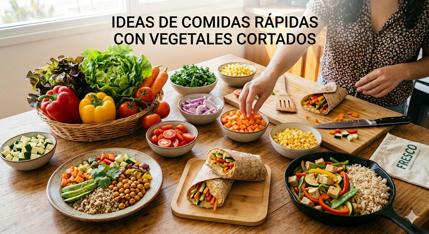 Comidas rápidas con vegetales cortados en Mar del Plata